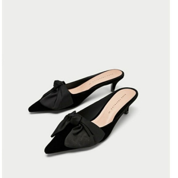 Zara Shoes - Zara Kitten Heel Mules